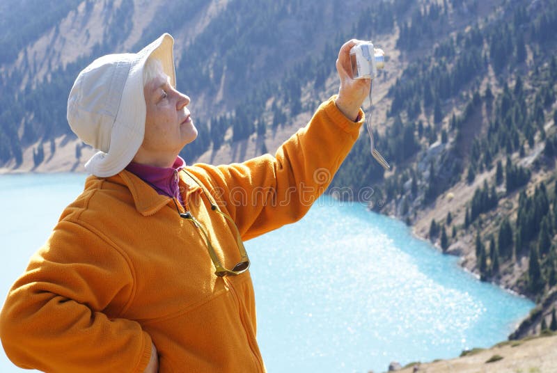 Old women in mountain