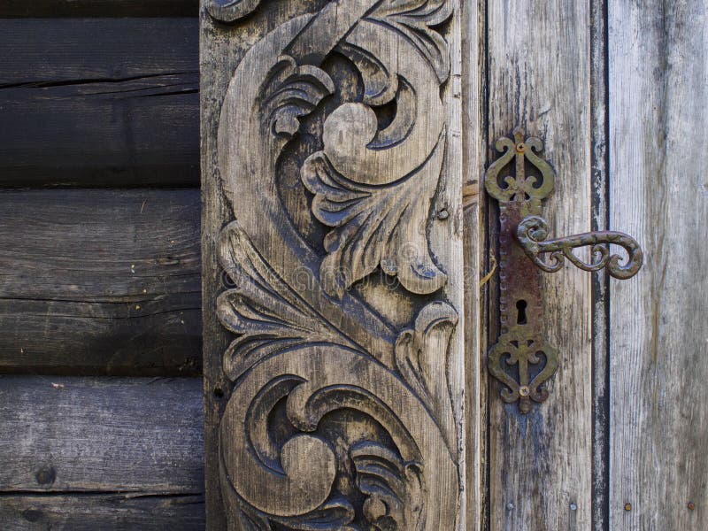 Old wood door