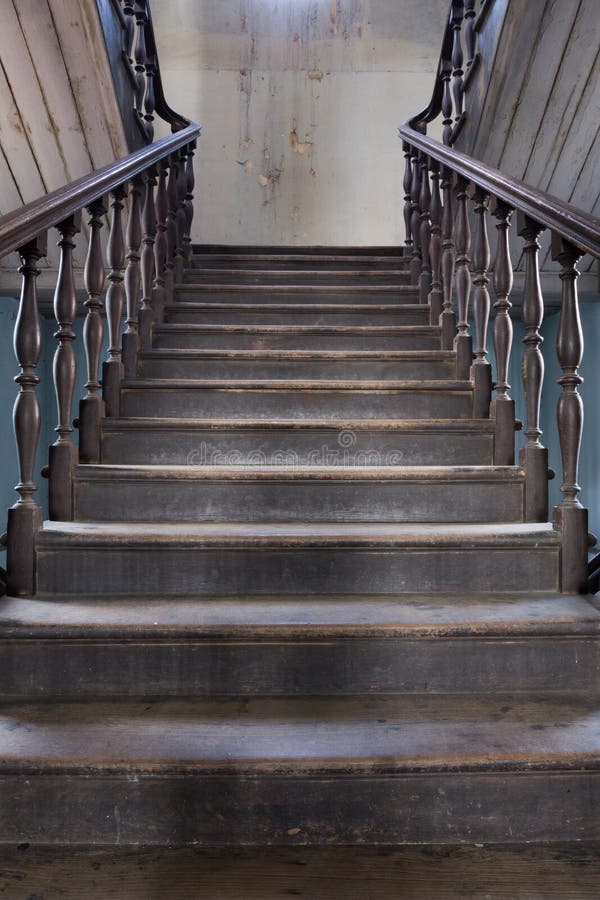 Old wood stair inside home stock photo. Image of door 68696394