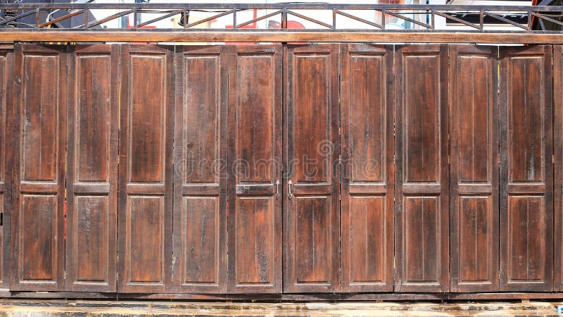 Old wooden barn door