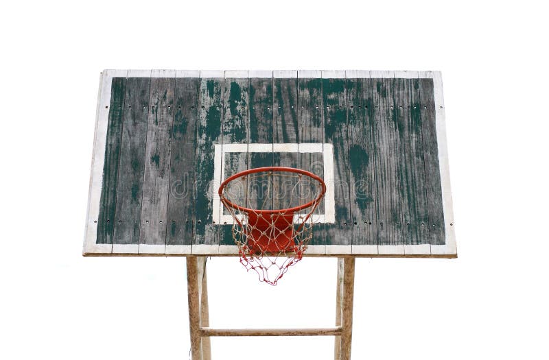 Old wooden basketball hoop