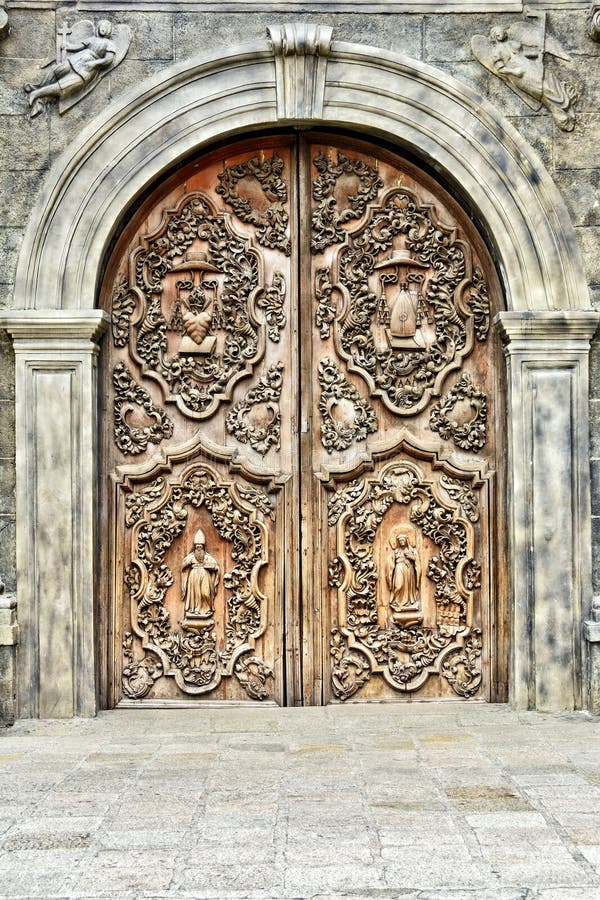 Old Wooden Catholic Door