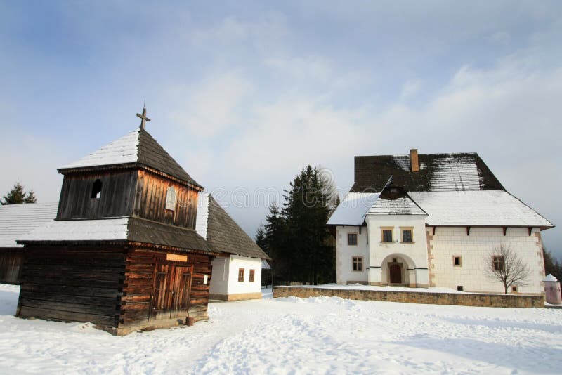 Old wooden chapel of a small Slovak village