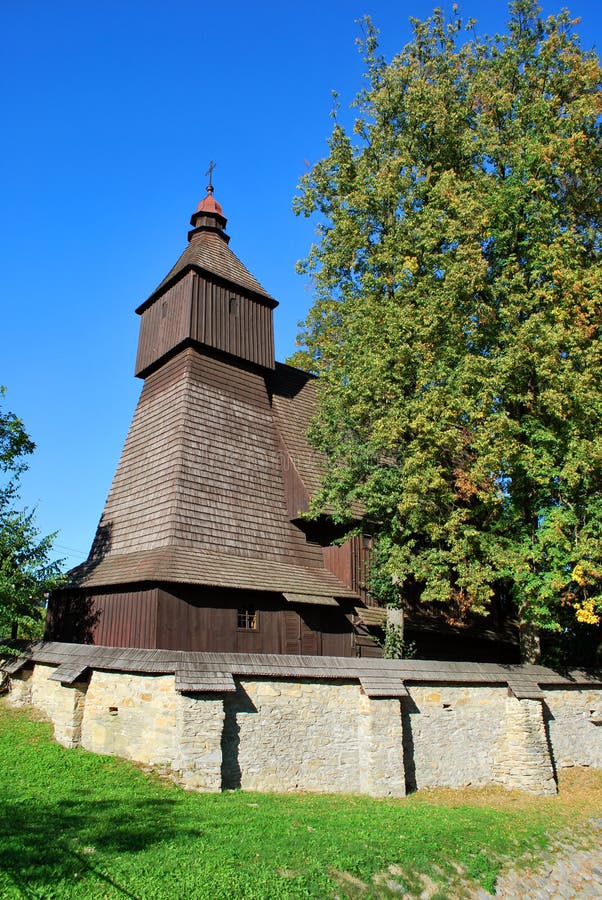 The old wooden church in Hervartov