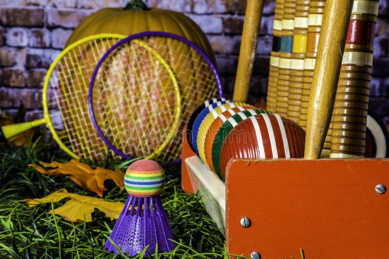 Autumn Croquet and Badminton Games