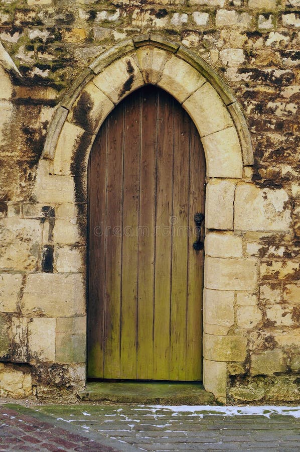 Old wooden door