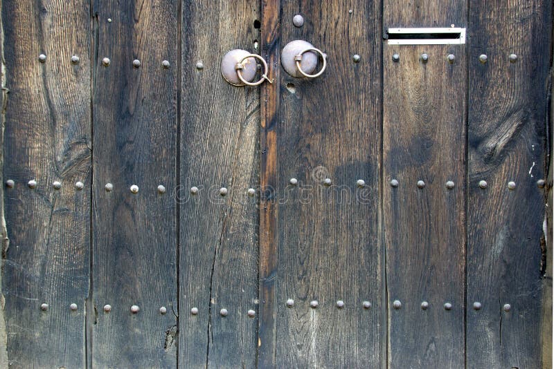 Old Wooden Door with Mail Slot Stock Image Image of rough, rural