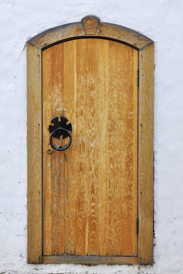 Old wooden door in monastery