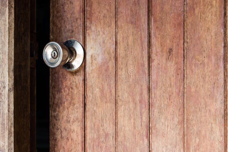 Old wooden door was ajar royalty free stock photography Old wooden door was ajar royalty free stock photography