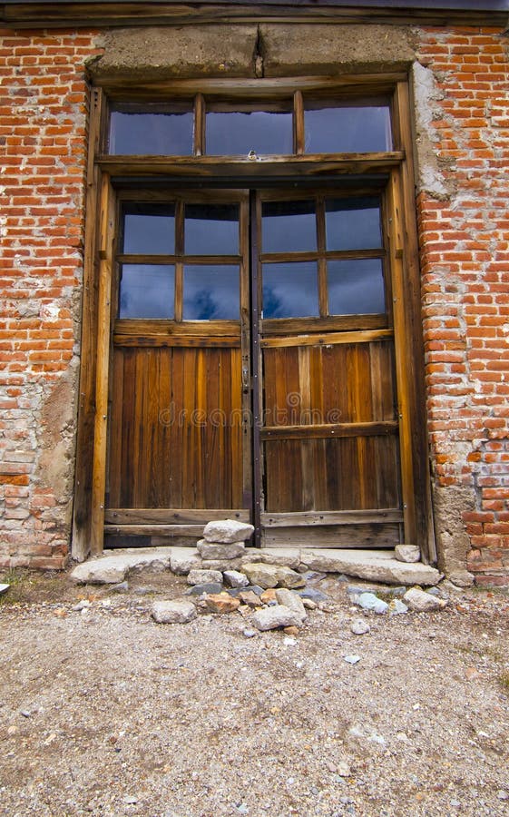 Old Wooden Doors stock image. Image of crack, ruins, bodie 19831377