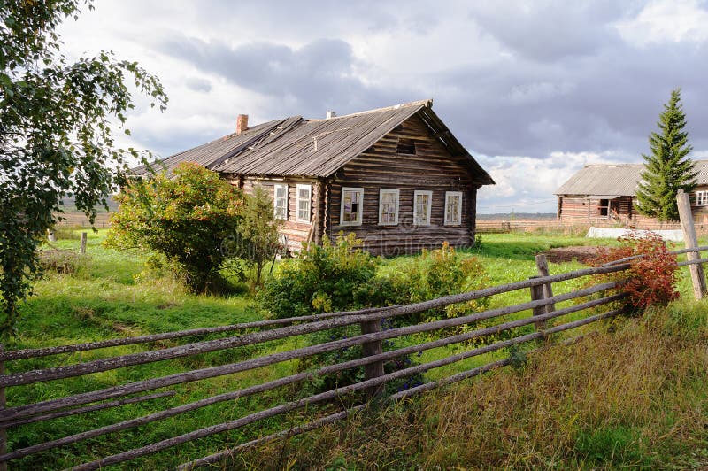 Old wooden house in North Russia