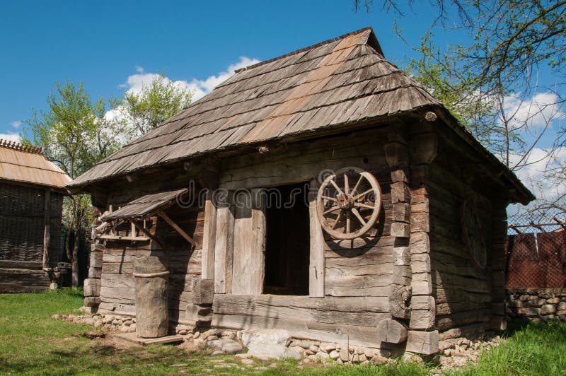 Old wooden house in rural Romania