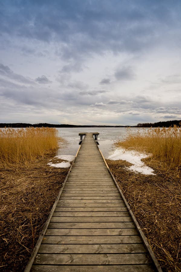 Old wooden jetty, pier