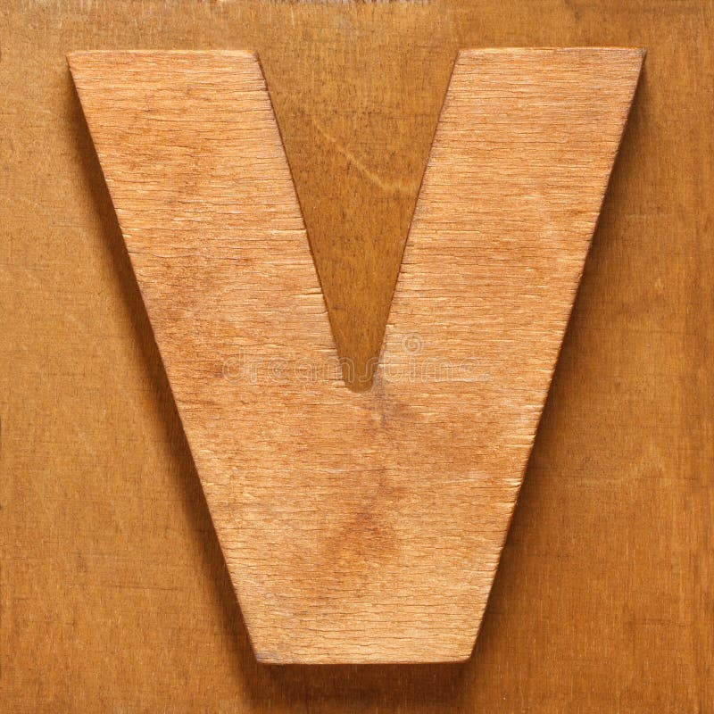Wooden letter V stock photo. Image of background, type 146080084