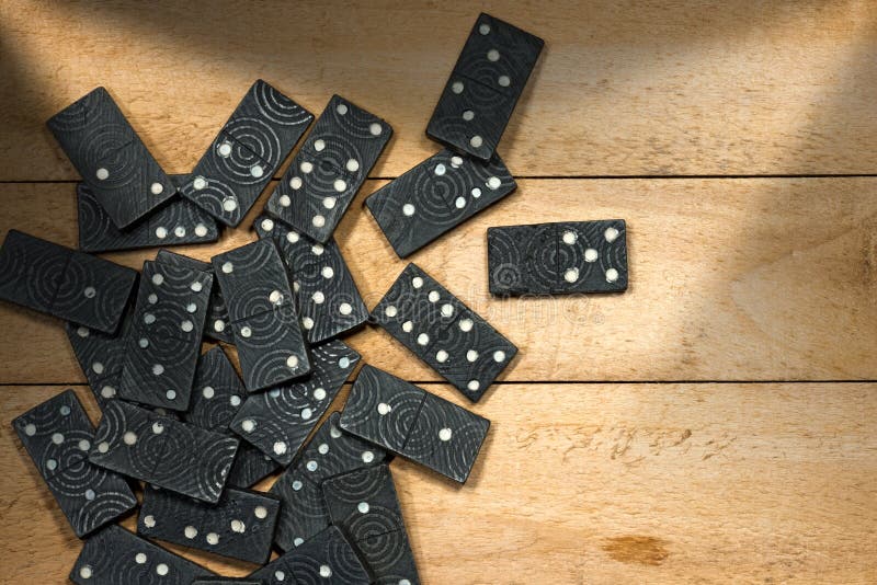 Old Wooden Pieces of the Domino Game Stock Photo Image of pieces