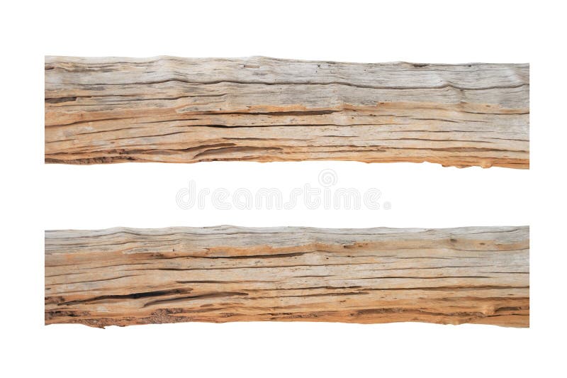 Old Wooden pole object 2 style isolate on white background stock image