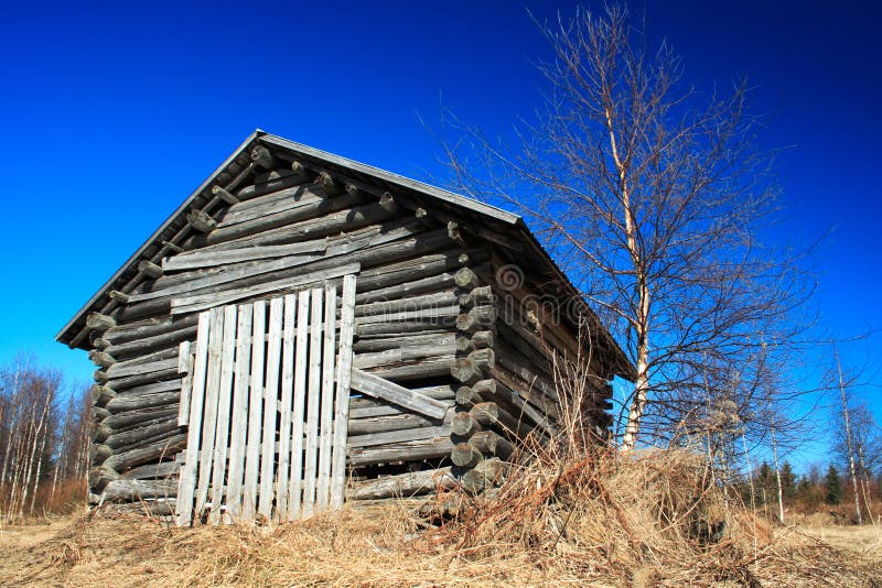 Old wooden shed