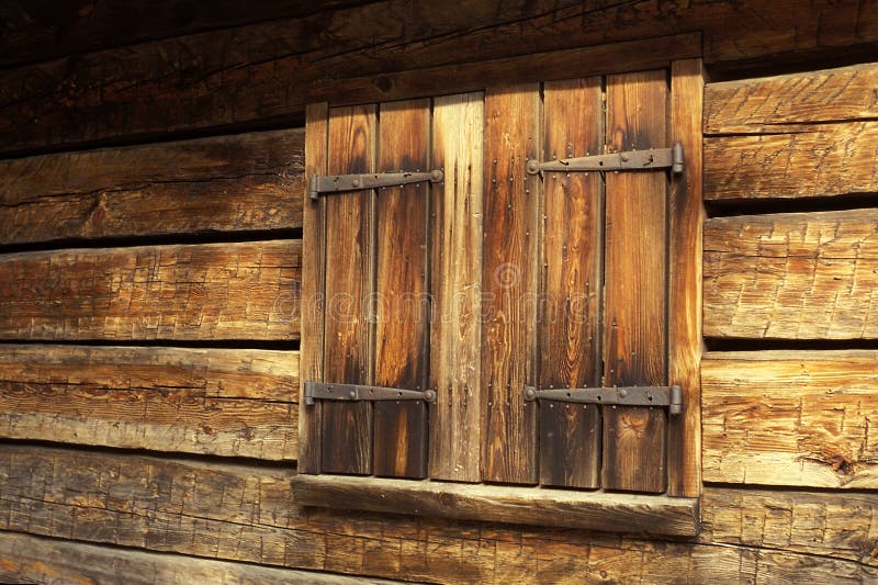 Old wooden shutters stock image. Image of hinged, barn - 29474795