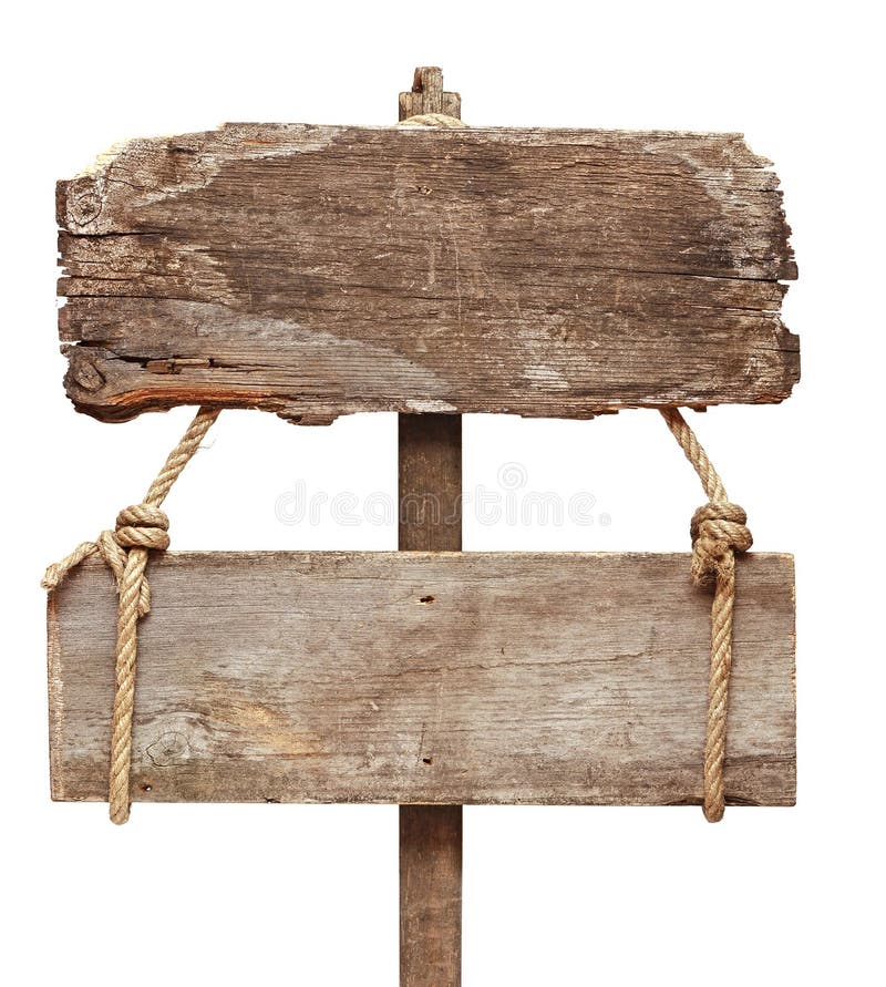 Old wooden signpost