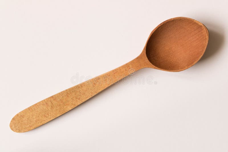 Old wooden spoon. Isolated on white background stock image Old wooden spoon. Isolated on white background stock image