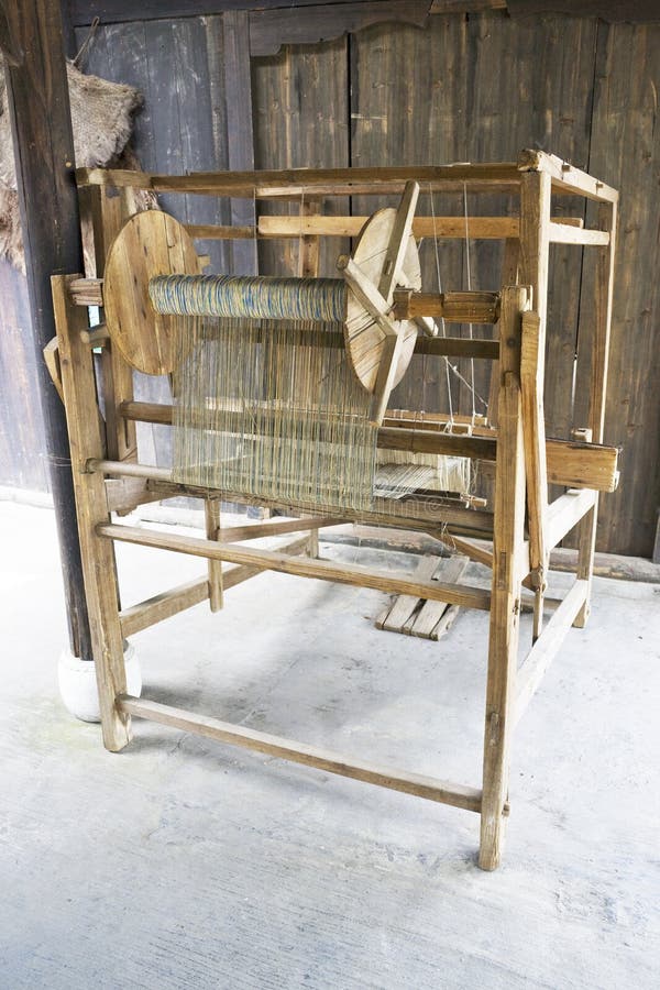 Old Wooden Weaving Machine stock image. Image of machine 10618481