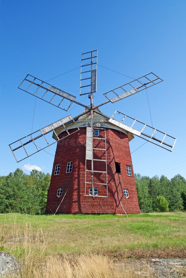 Old wooden windmill