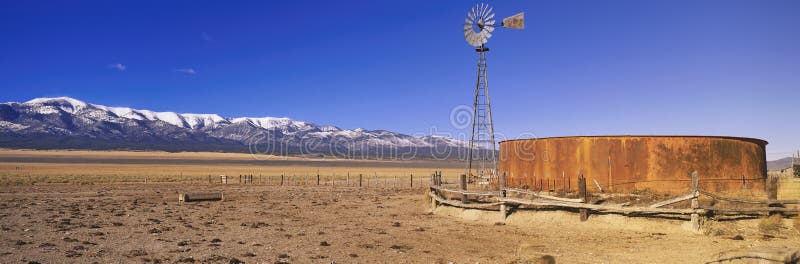 Old wooden windmill