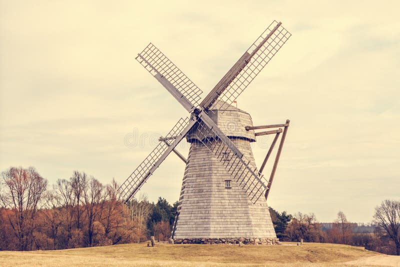 Old wooden windmill royalty free stock photo Old wooden windmill royalty free stock photo