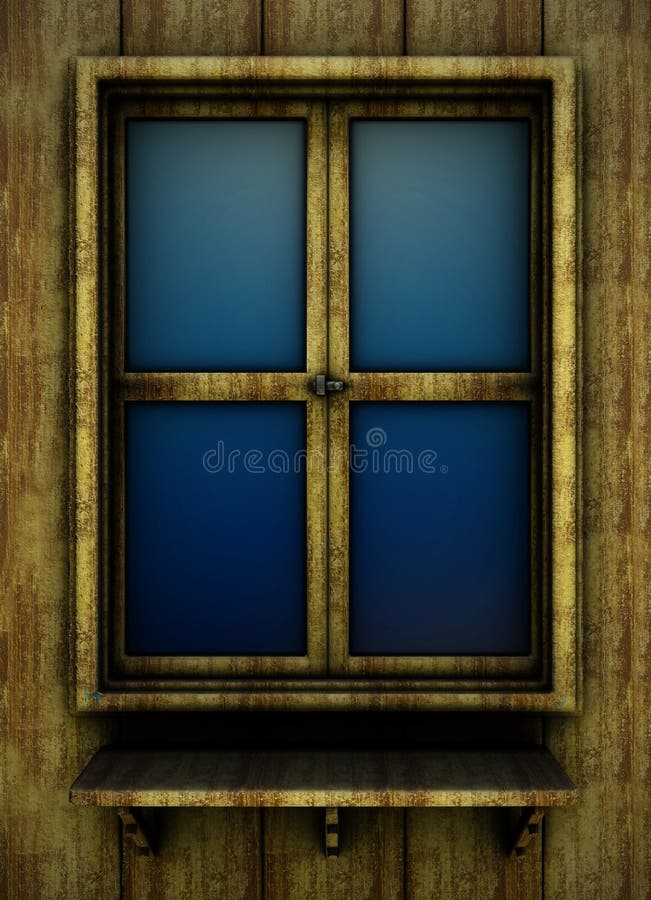 Old wooden window