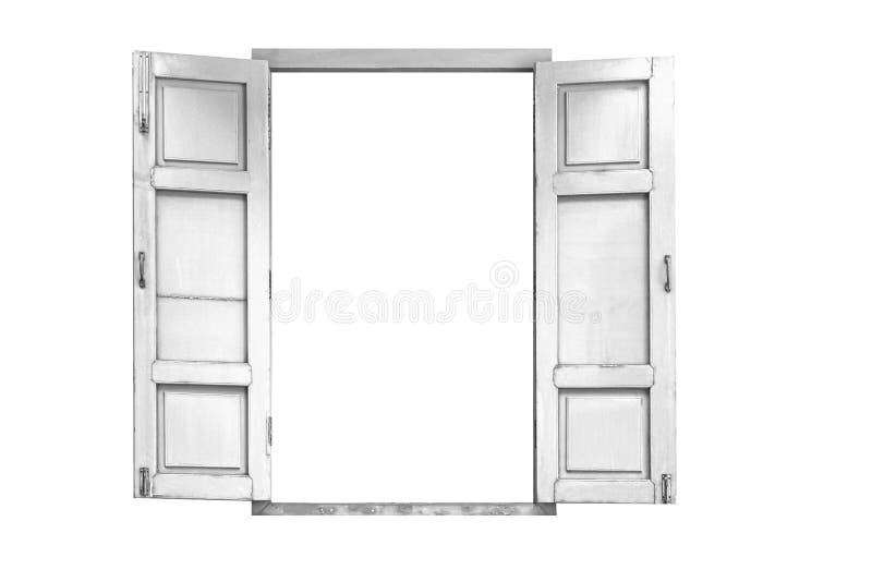 Wooden Window Frame Painted White Vintage Isolated on a White Background Stock Photo Image of