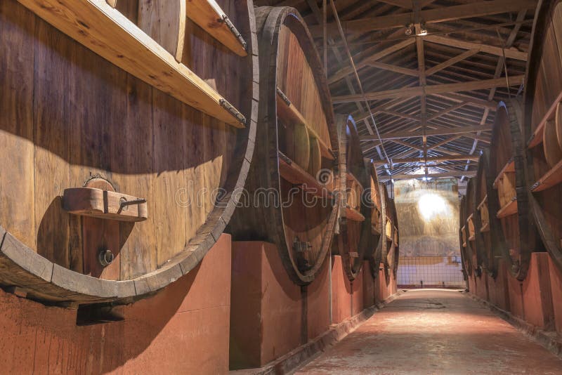 Old wooden wine barrels in Mendoza royalty free stock image Old wooden wine barrels in Mendoza royalty free stock image