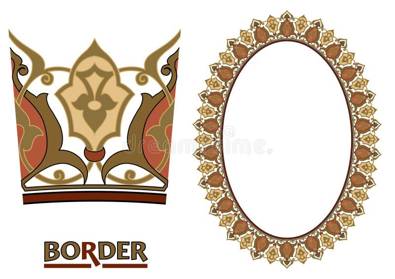 Old World Borders Vector - Tiled frame in plant leaves and flowers Framework Decorative Elegant style