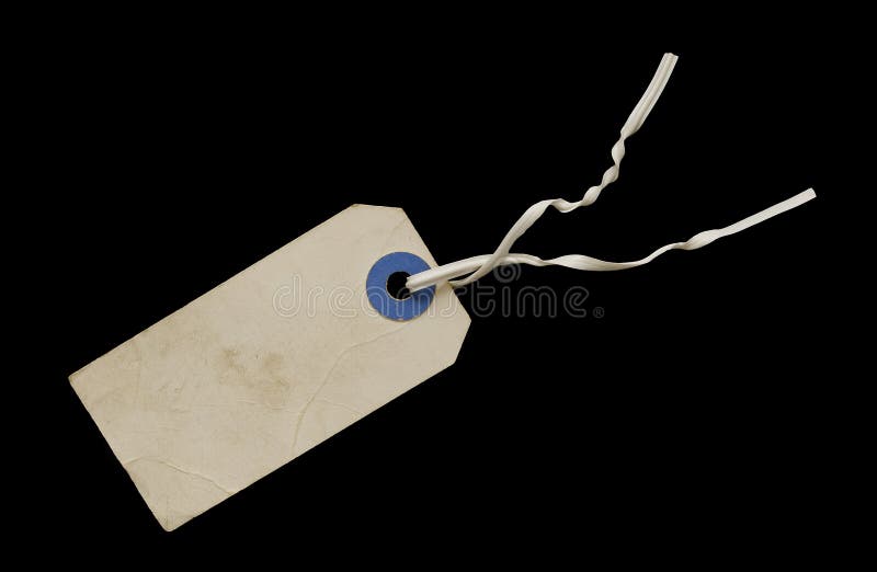 Old Worn Blank Identification Tag stock photos