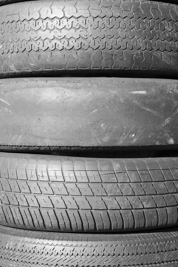 Old Summer Tire As Sample of Damaged Summer Tires from Two Summer Tires