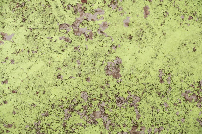 Rusty green painted metal texture background. stock photo