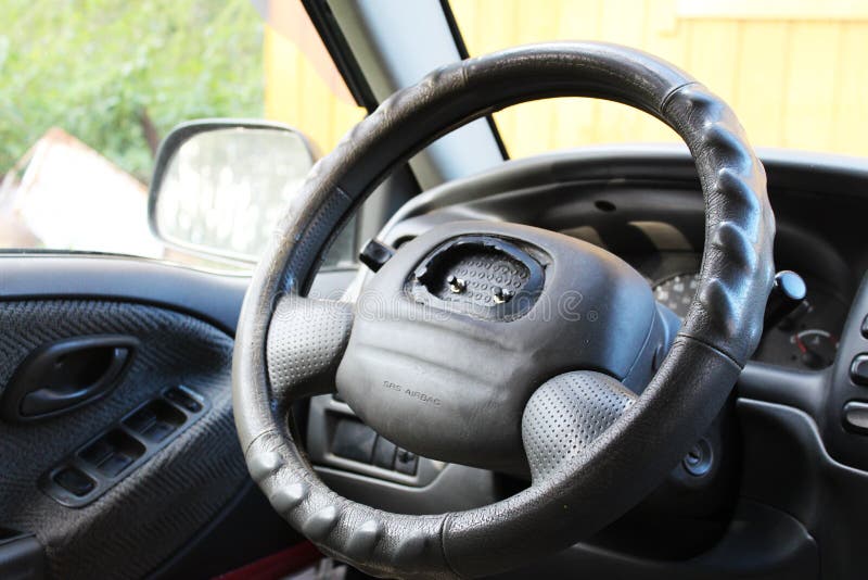 Old worn steering wheel stock photo. Image of worn, auto 59014812
