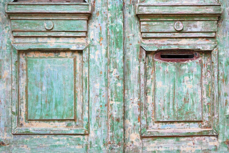 Old worn wooded door