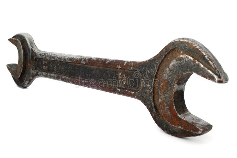 Old wrench stock image. Image of heavy, spanner, plumber 4365931