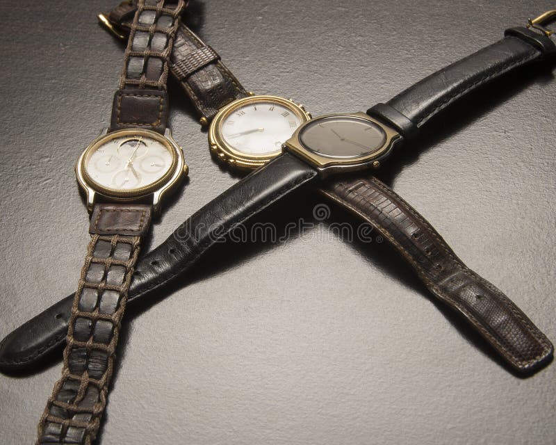Old Wrist Watches stock image. Image of pieces, seconds 73913519
