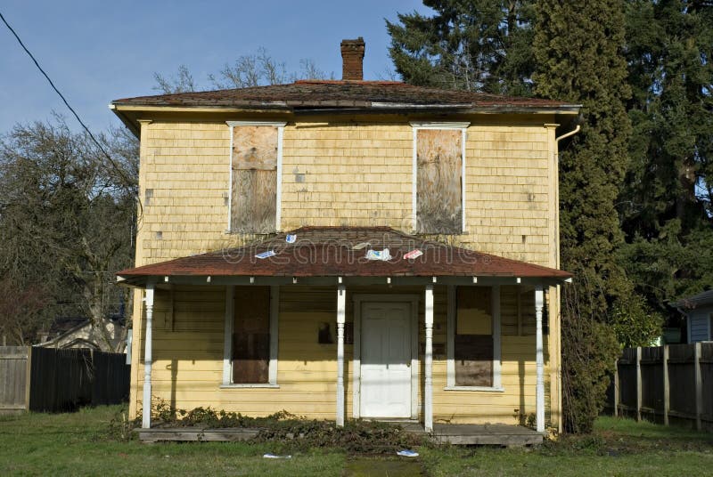 Old yellow house stock image. Image of slum, boards, yellow 1814777
