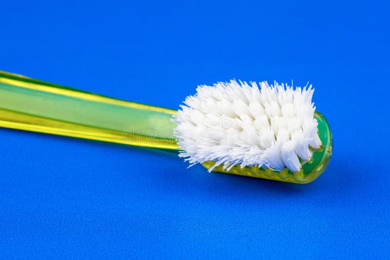 Yellow toothbrush stock image. Image of dental, closeup 14127493