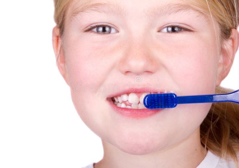 Older child brushing teeth stock image. Image of health 26292655