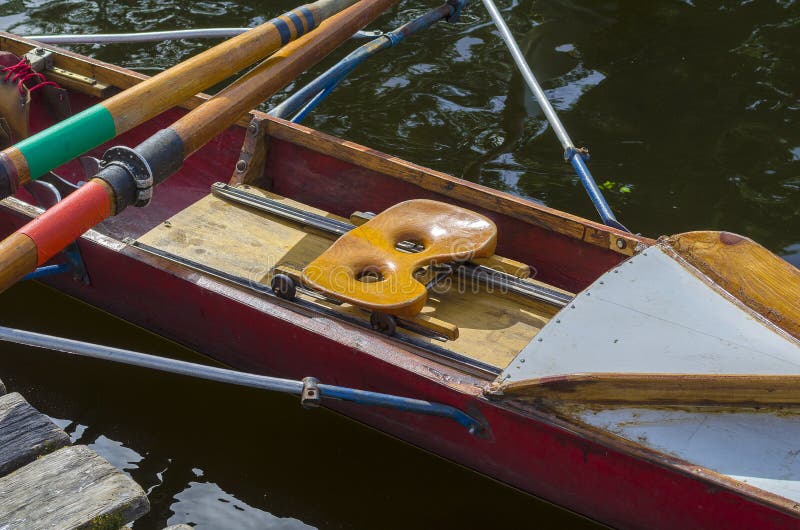 Older Single Academy Rowing Boat. Stock Image Image of association