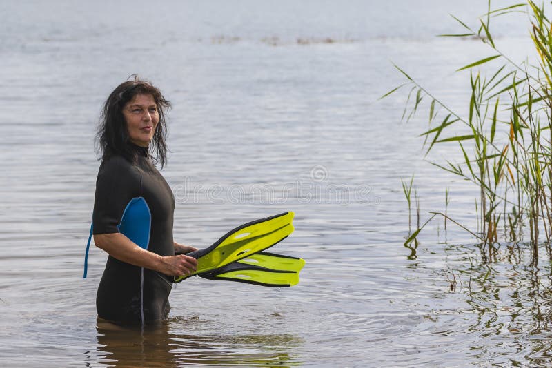 Naked Chic In Wet Suit