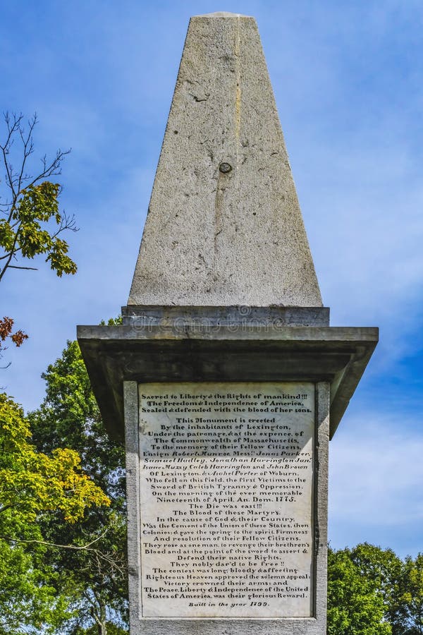 Massachusetts Stereoview Lexington Town Common Revolutionary War Monument F370 