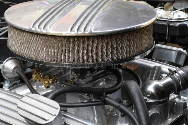 Oldtimer car engine detail stock photo. Image of precision 146128554