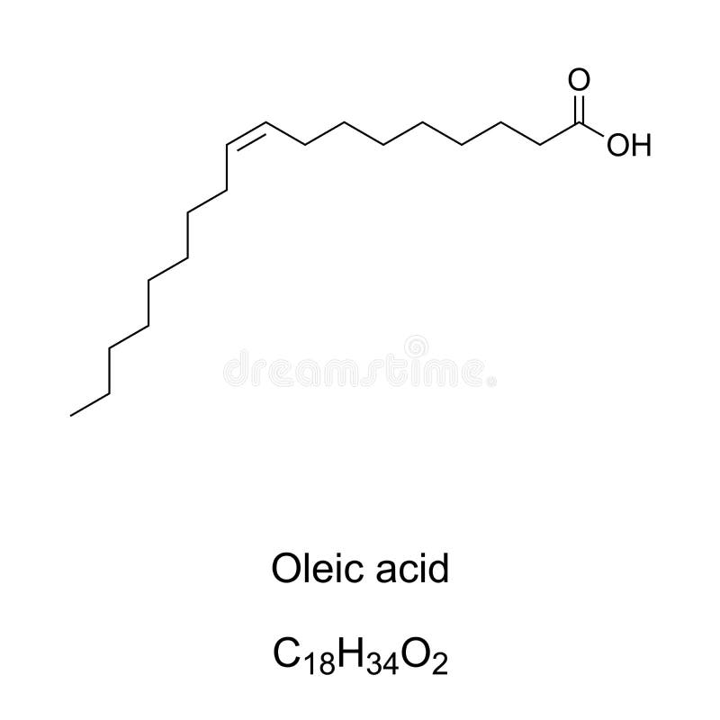 Oleic Acid Molecule Made with Balls, Scientific Molecular Model. 3D