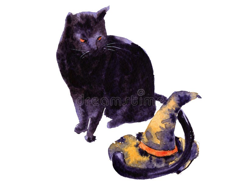 Desenho Animado De Halloween Gato Preto Fofo Imagem Grátis_Modelos Número  464978720_PSD Formato Imagem_