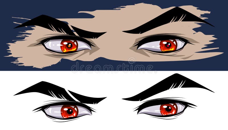 Vetores de Olhos Masculinos Do Estilo Do Anime Em Cores Diferentes e mais  imagens de Olho - iStock