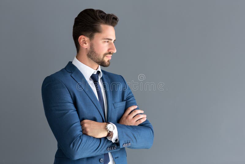 Olhar modelo na distância, imagem lateral do perfil imagens de stock royalty free Olhar modelo na distância, imagem lateral do perfil imagens de stock royalty free